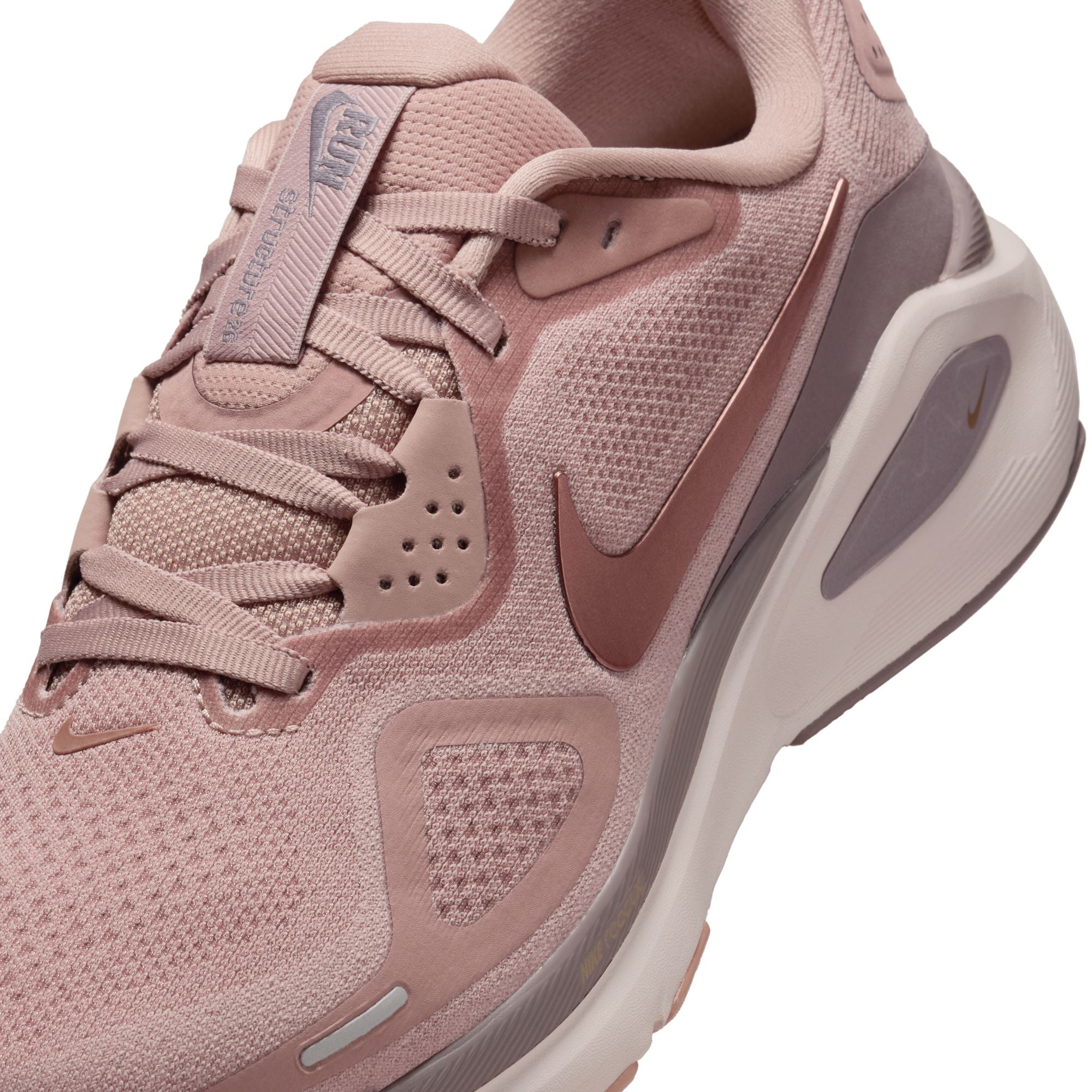 Nike Air Zoom Structure 26 (B Width) - Particle Pink/Metallic Rose Gold (Womens)