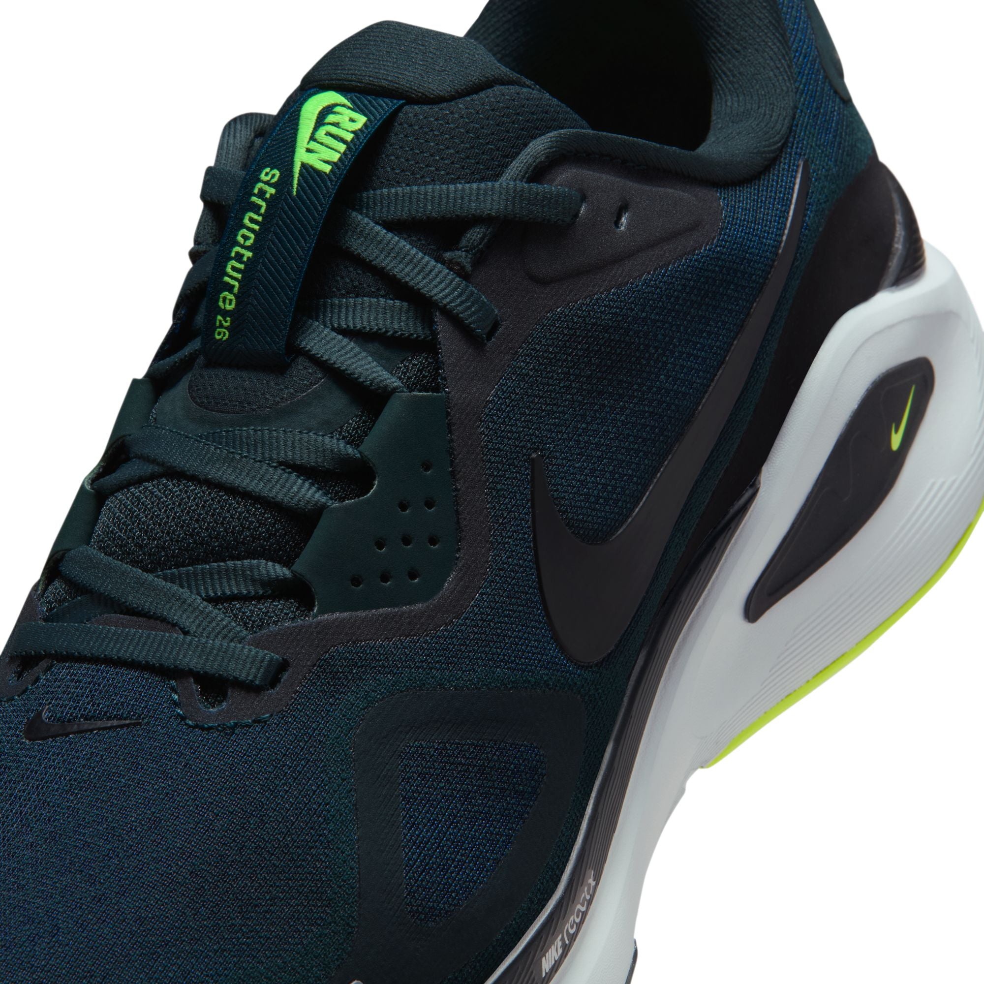 Nike Air Zoom Structure 26 (D Width) - Seaweed/Volt/Pure Platinum/Black (Mens)