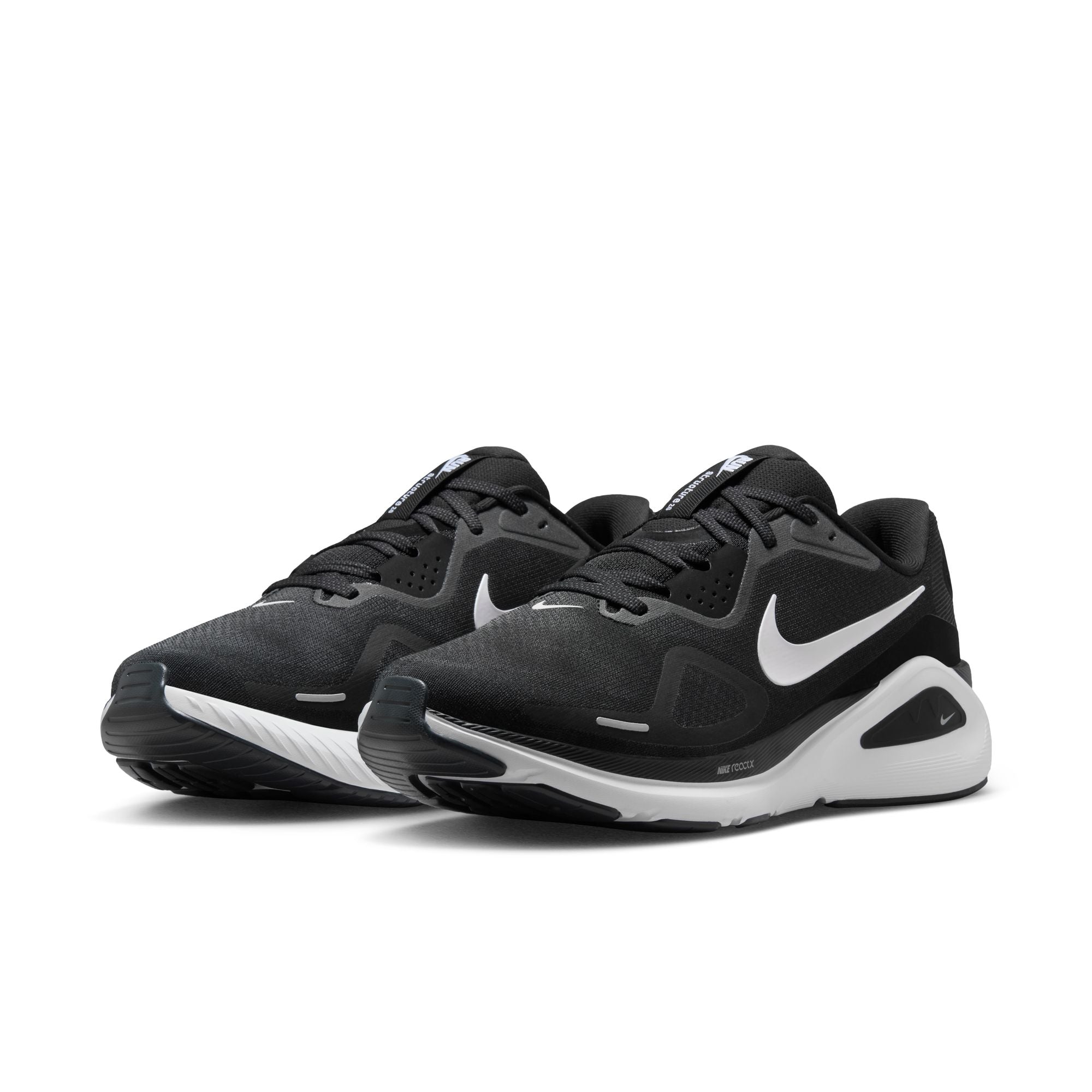 Nike Air Zoom Structure 26 (2E Width) - Black/White/Wolf Grey (Mens)