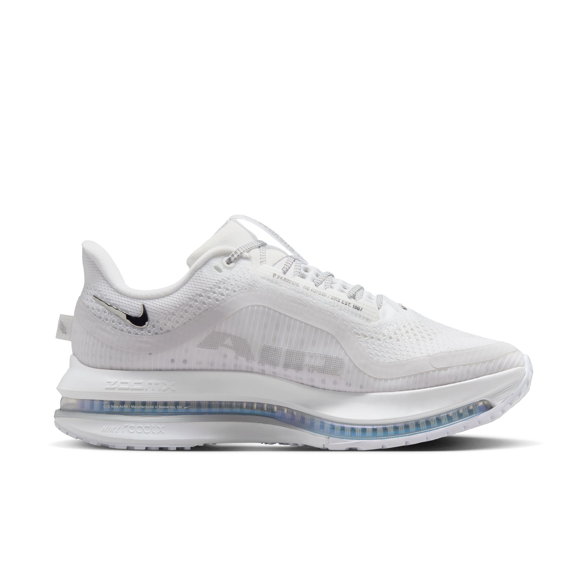Nike Pegasus Premium (B Width) - White/Metallic Silver (Womens)