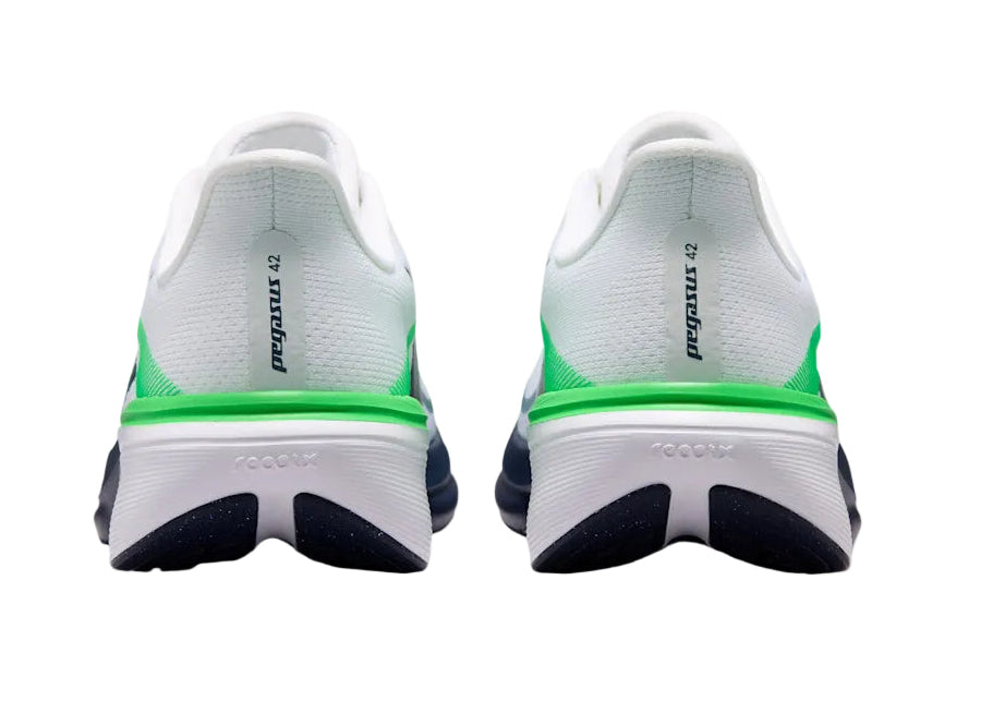 Nike Air Zoom Pegasus 42 (2E Wide) Mens - White/Green Spark/Midnight Navy