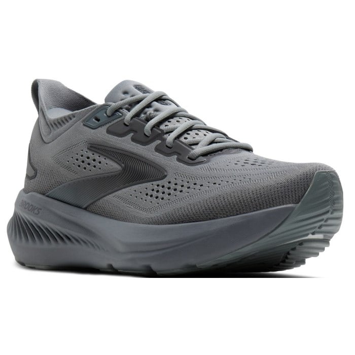 Gray running shoe on a white background