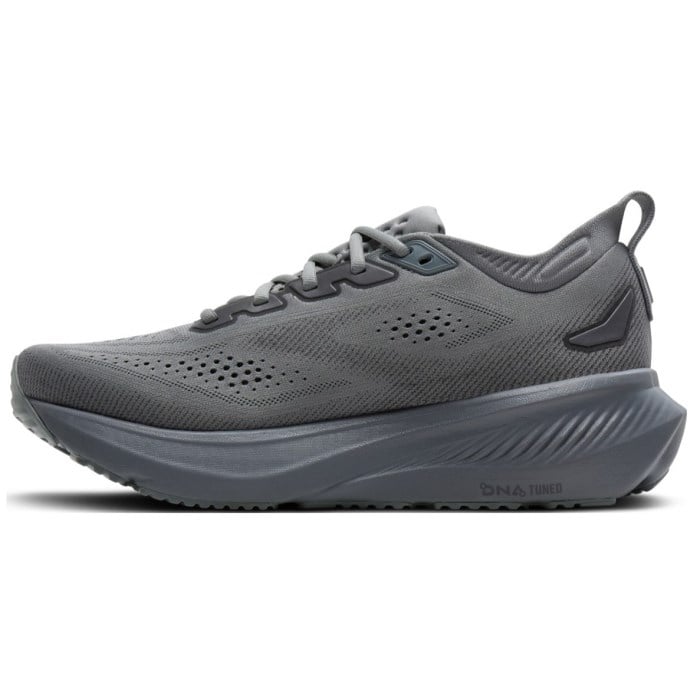 Gray running shoe on a white background