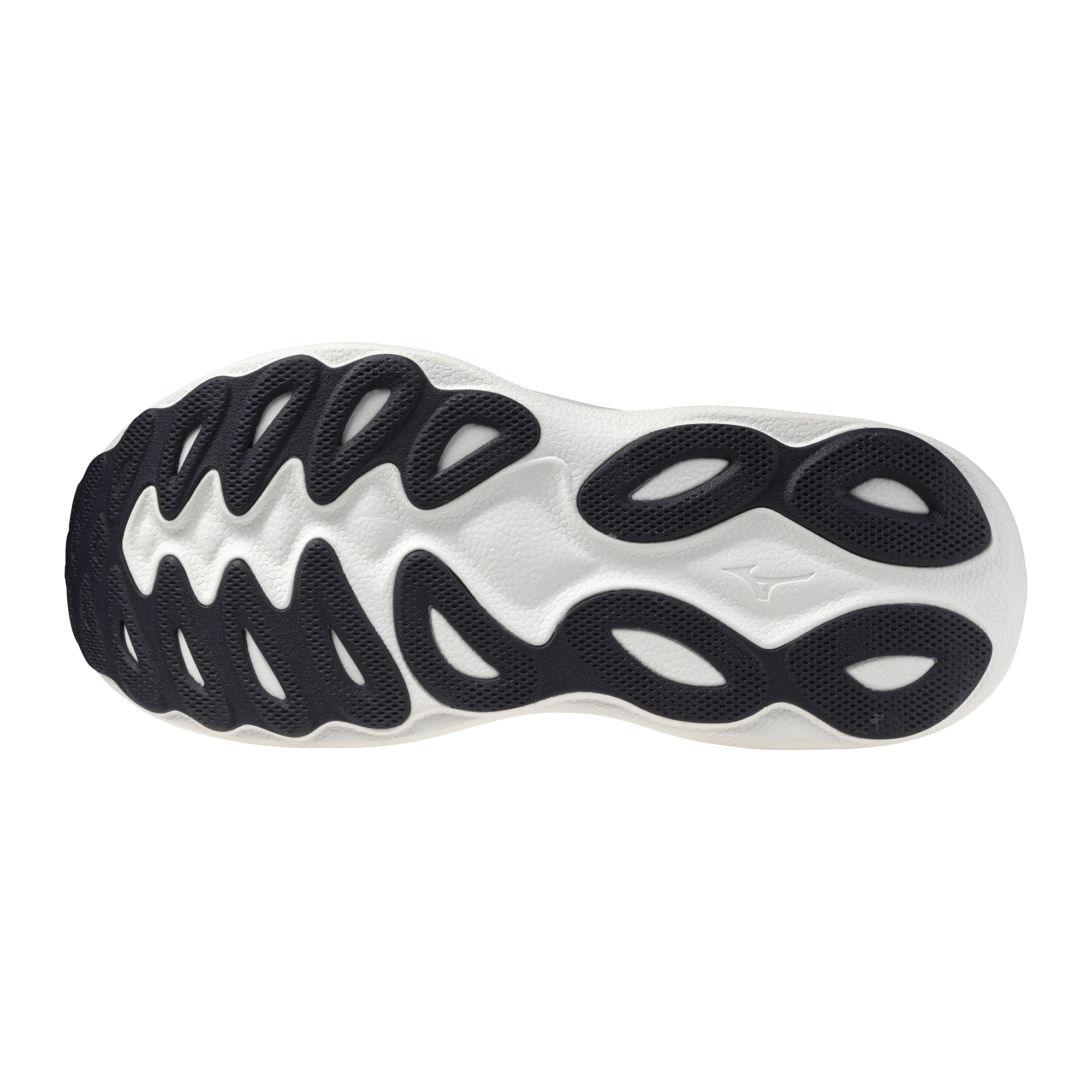 Black and white sole of a shoe on a white background