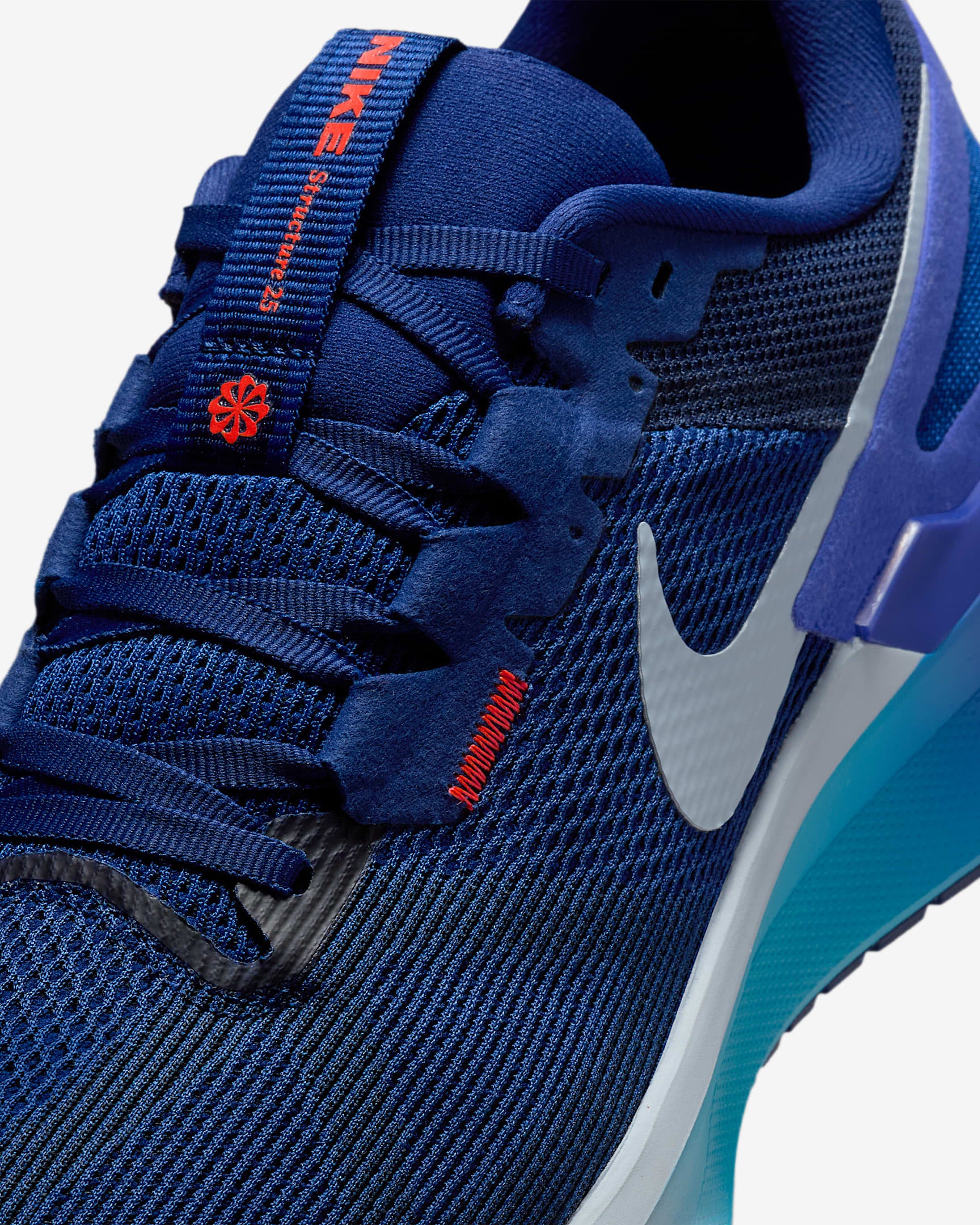 Nike Air Zoom Structure 25 (D Width) - Football Grey/Blue Void-Ghost (Mens)
