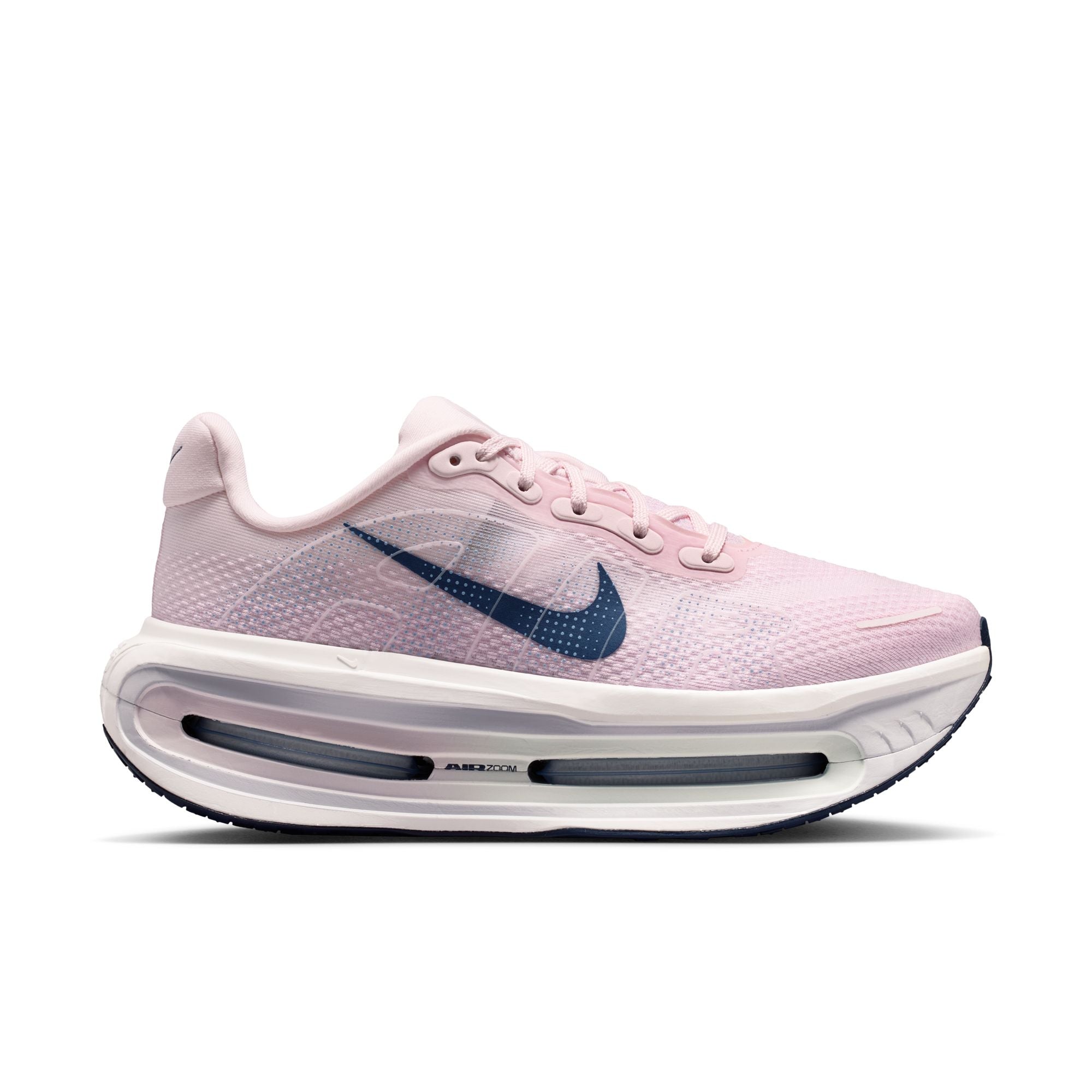 Pink shoe on white background