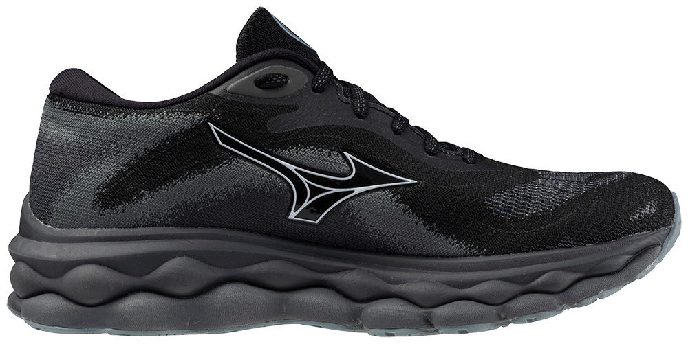 Mizuno Wave Sky 7 D Width Black White Turbulence Womens