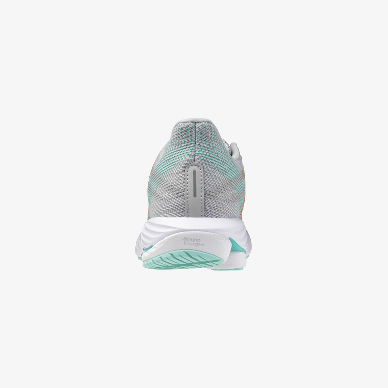 Mizuno Wave Rider 28 (D Width) - Harbor Mist/ White/ Aruba Blue (Womens)