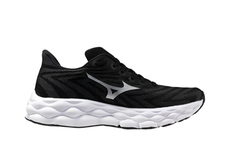 Mizuno Wave Sky 8 (D Width) - Black/ Silver (Womens)