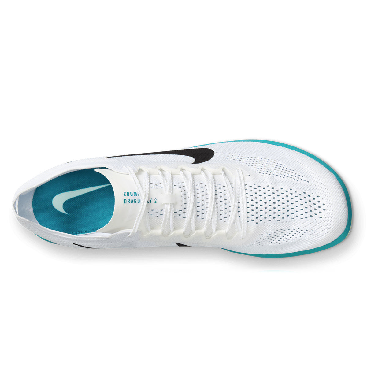 Nike ZoomX Dragonfly 2 (D Width) - White/Black-Bright Spruce (Unisex)