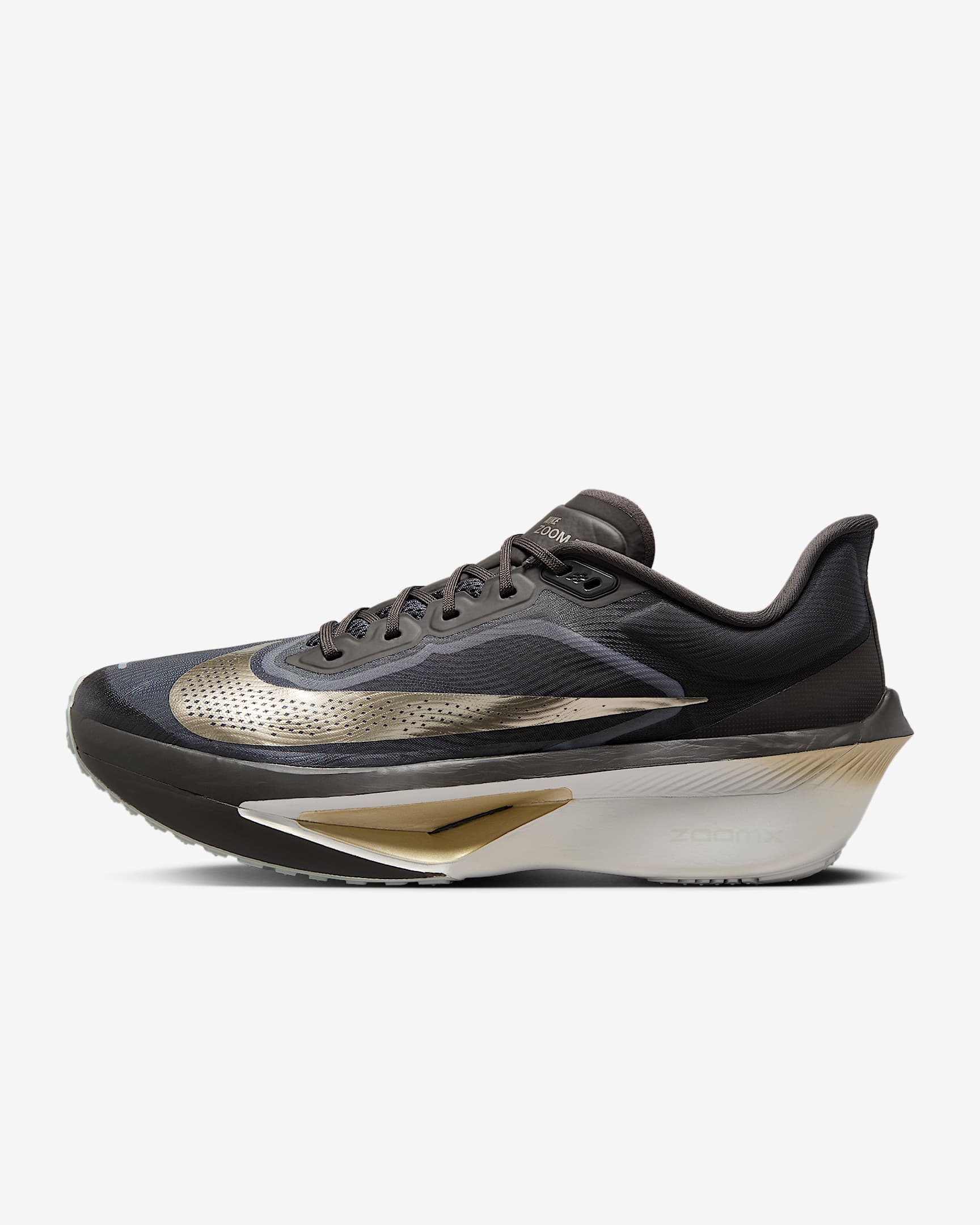 Nike Zoom Fly 6 JI (D Width)- Medium Ash/MTLC Gold Grain (Mens)
