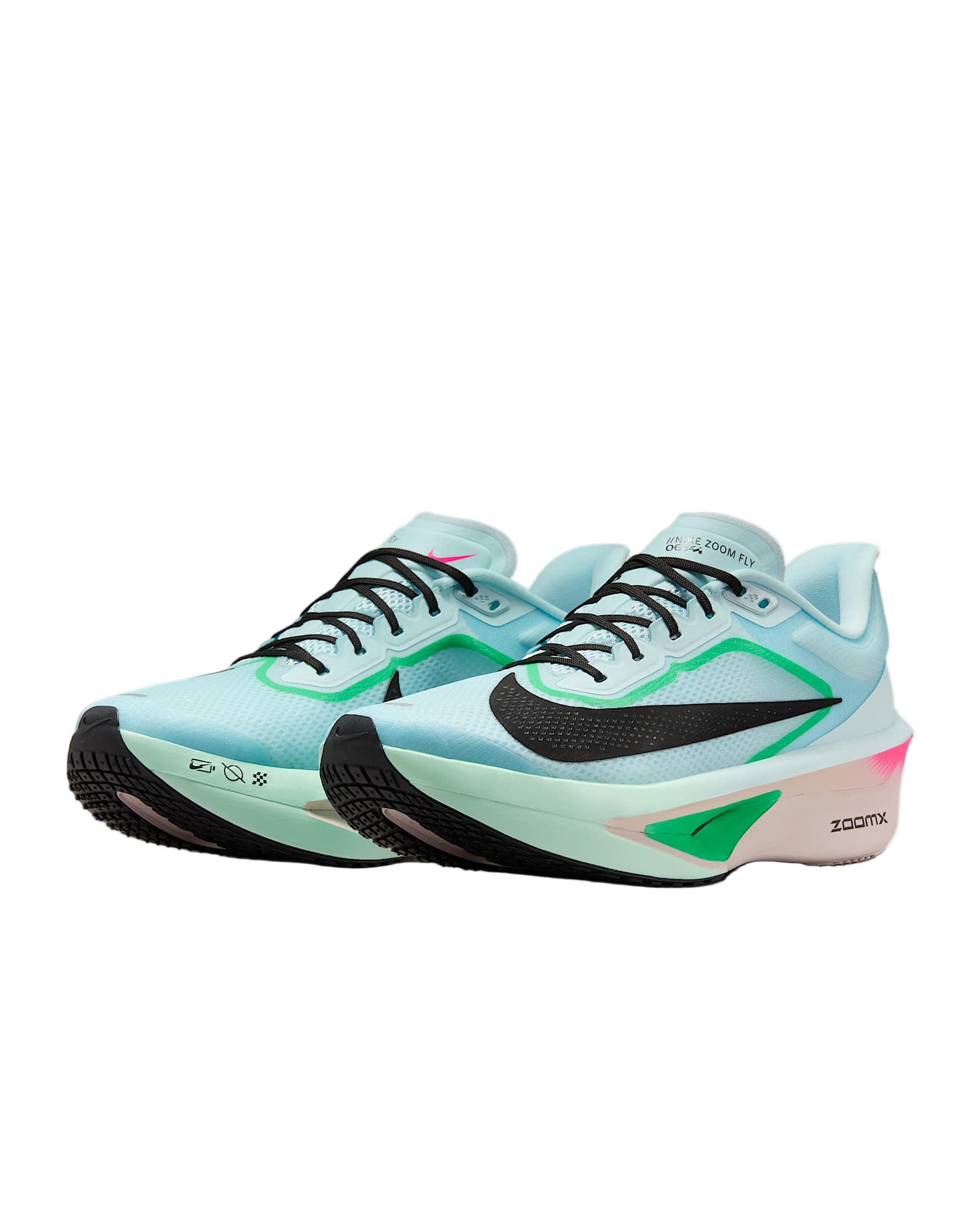 Nike Zoom Fly 6 (D Width)- Glacier Ice/Black/Hyper Pink (Mens)
