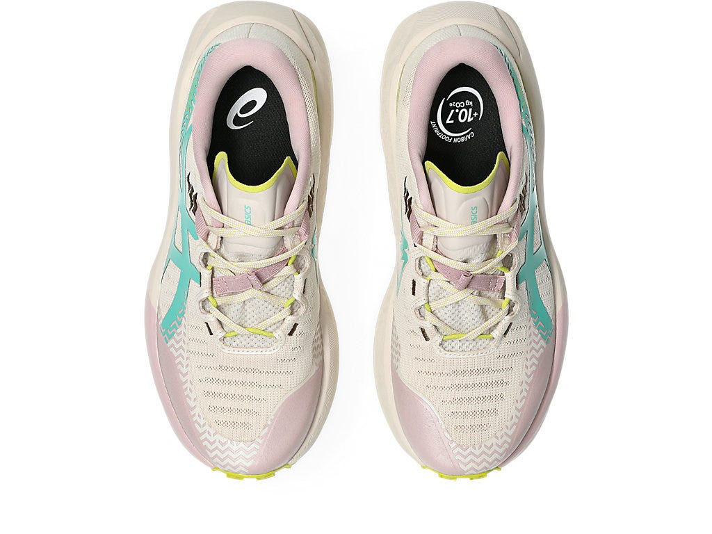 Asics Trabuco Max 5 (B Width) - Mineral Beige/Aurora Green (Womens)