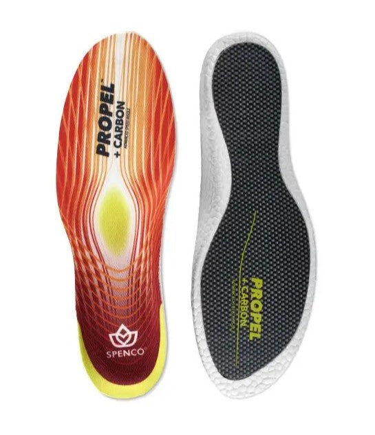 Spenco Propel + Carbon Performance Insoles (Unisex) Size Mens US 12-13.5 Womens US 13-14.5