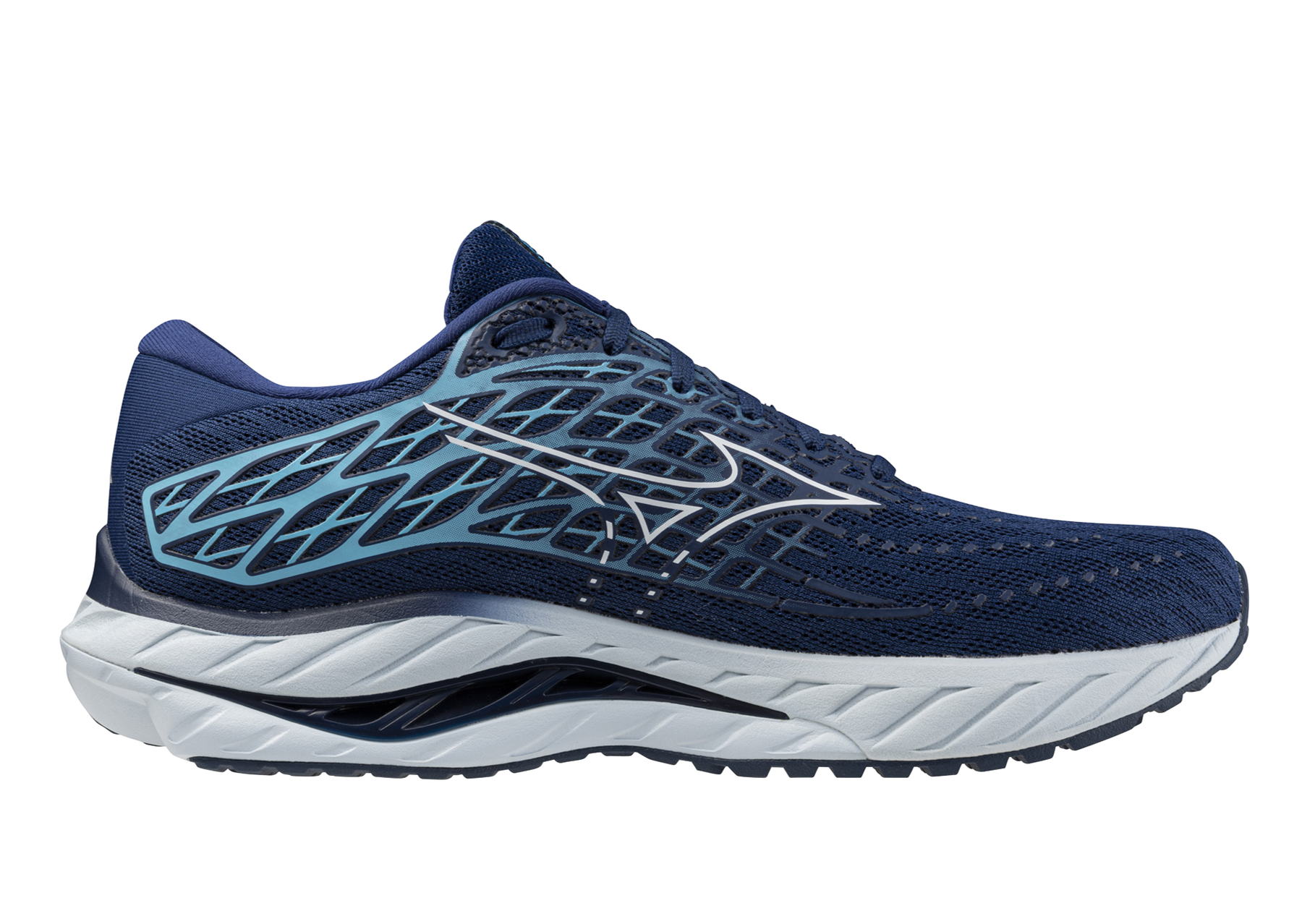 Mizuno Wave Inspire 20 (D Width) - Estate Blue/ White/ River Blue (Mens)