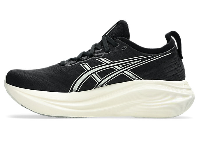 Asics Gel Nimbus 27 (4E Width) - Black/Lake Grey (Mens)