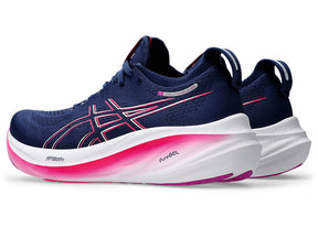 Asics Gel Nimbus 26 (B Width) - Blue Expanse/Bold Magenta (Womens)