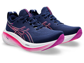 Asics Gel Nimbus 26 (B Width) - Blue Expanse/Bold Magenta (Womens)