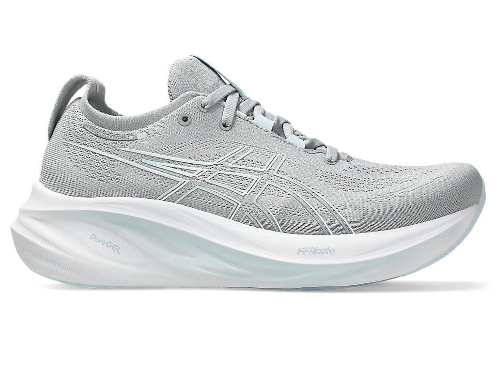 Asics Gel Nimbus 26 (D Width) - Piedmont Grey/Blue (Womens)