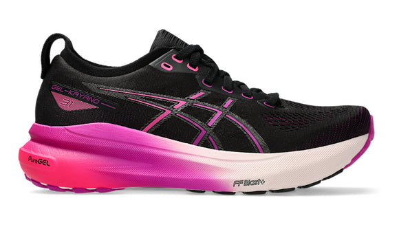 Asics Gel Kayano 31 (D Width) - Black/Magenta (Womens)