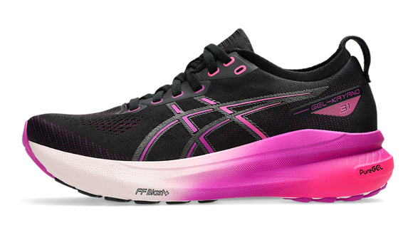 Asics Gel Kayano 31 (B Width) - Black/Magenta (Womens)