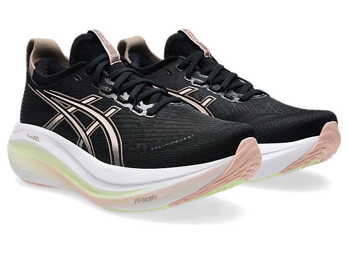 Asics Gel Nimbus 27 (B Width) - Black/Breeze (Womens)