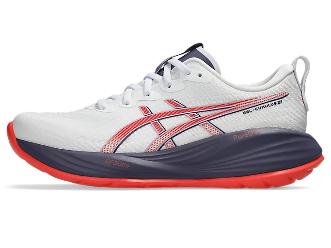 Asics Gel Cumulus 27 (B Width) - White/Greyish Purple (Womens)