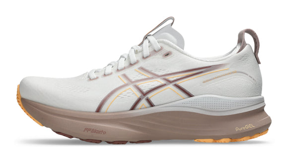 Asics Gel Kayano 32 (D Width) - White/Orange Glow (Womens)