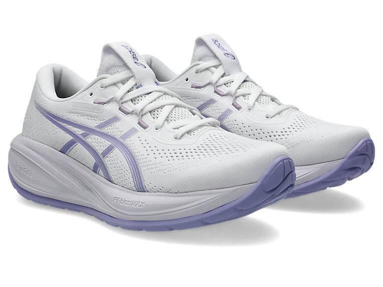 Asics Gel Cumulus 28 (D Width) - White/Bluebell (Womens)