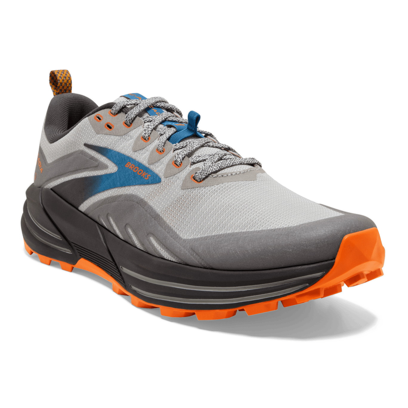 Brooks Cascadia 16 (2E Width) - Oyster Mushroom/Orange (Mens)