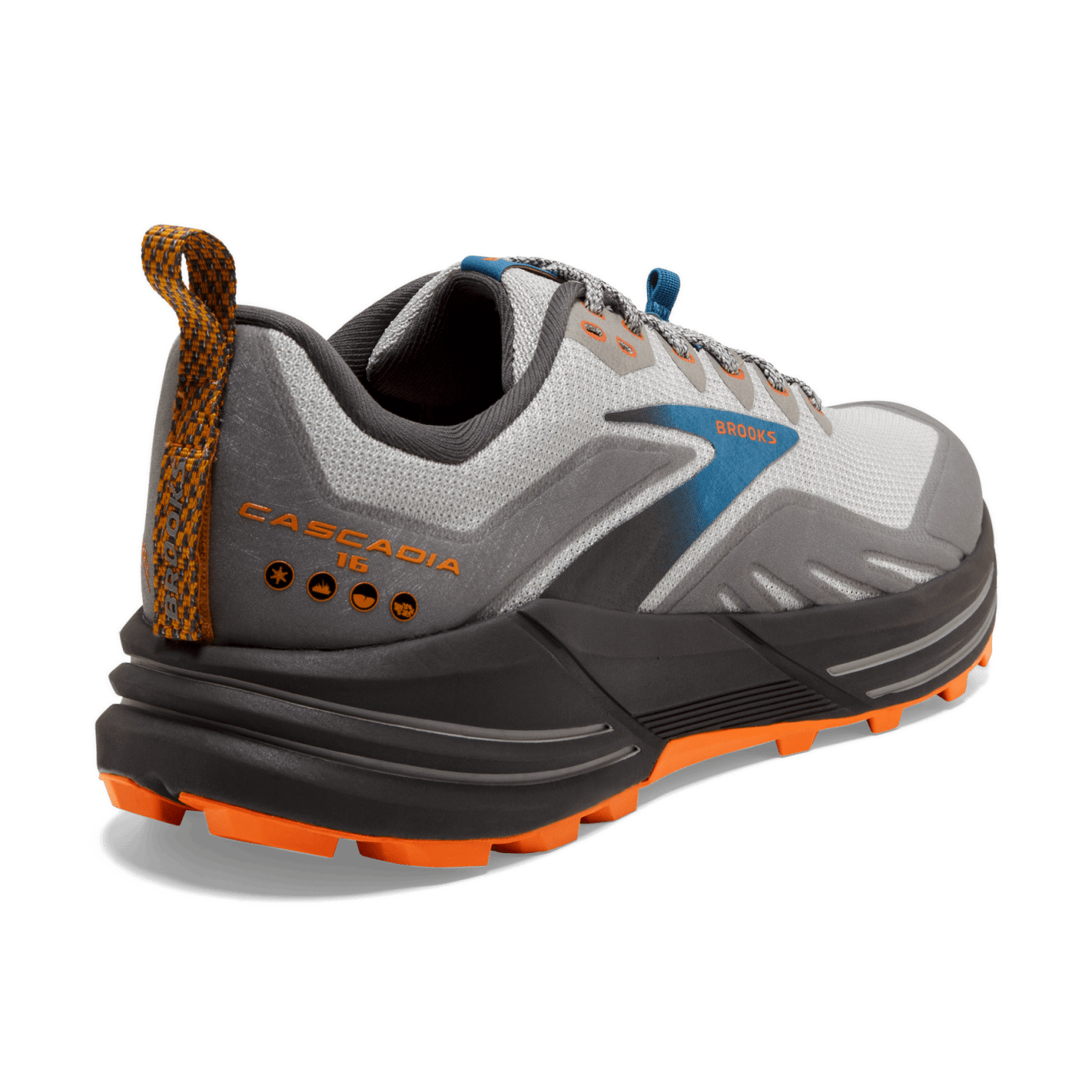 Brooks Cascadia 16 (2E Width) - Oyster Mushroom/Orange (Mens)