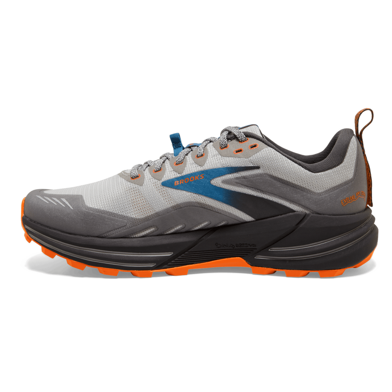 Brooks Cascadia 16 (2E Width) - Oyster Mushroom/Orange (Mens)