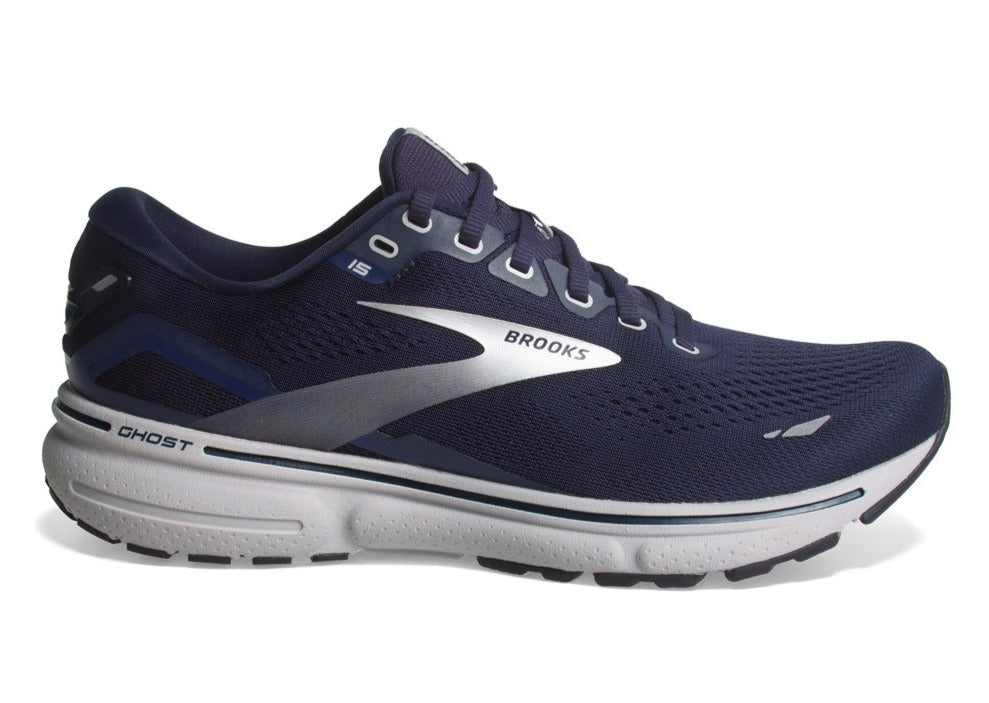 Brooks Ghost 15 (D Width) - Peacoat/Silver/White (Mens)