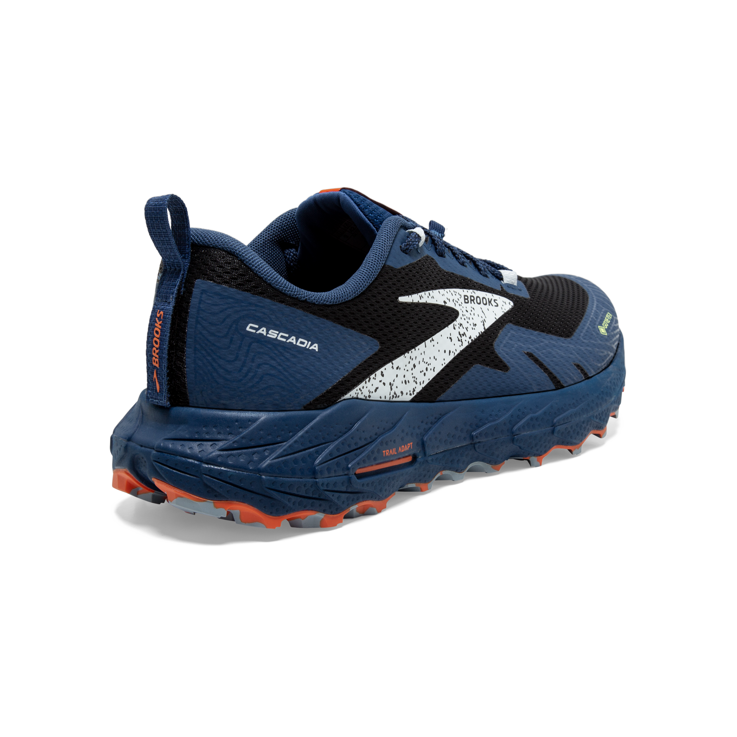 Brooks Cascadia 17 GTX (D Width) - Black/ Blue/ Firecracker (Mens)