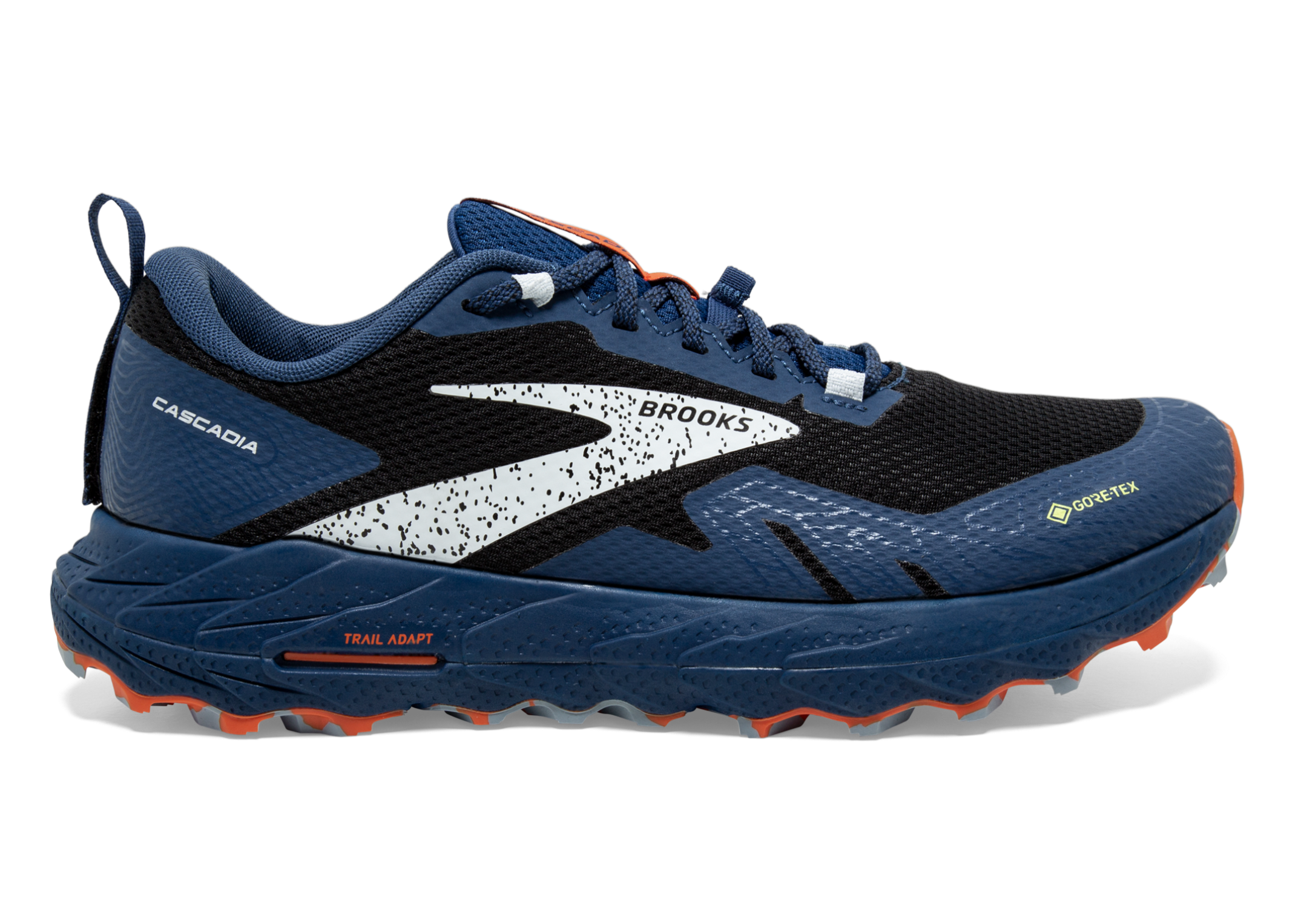 Brooks Cascadia 17 GTX (D Width) - Black/ Blue/ Firecracker (Mens)