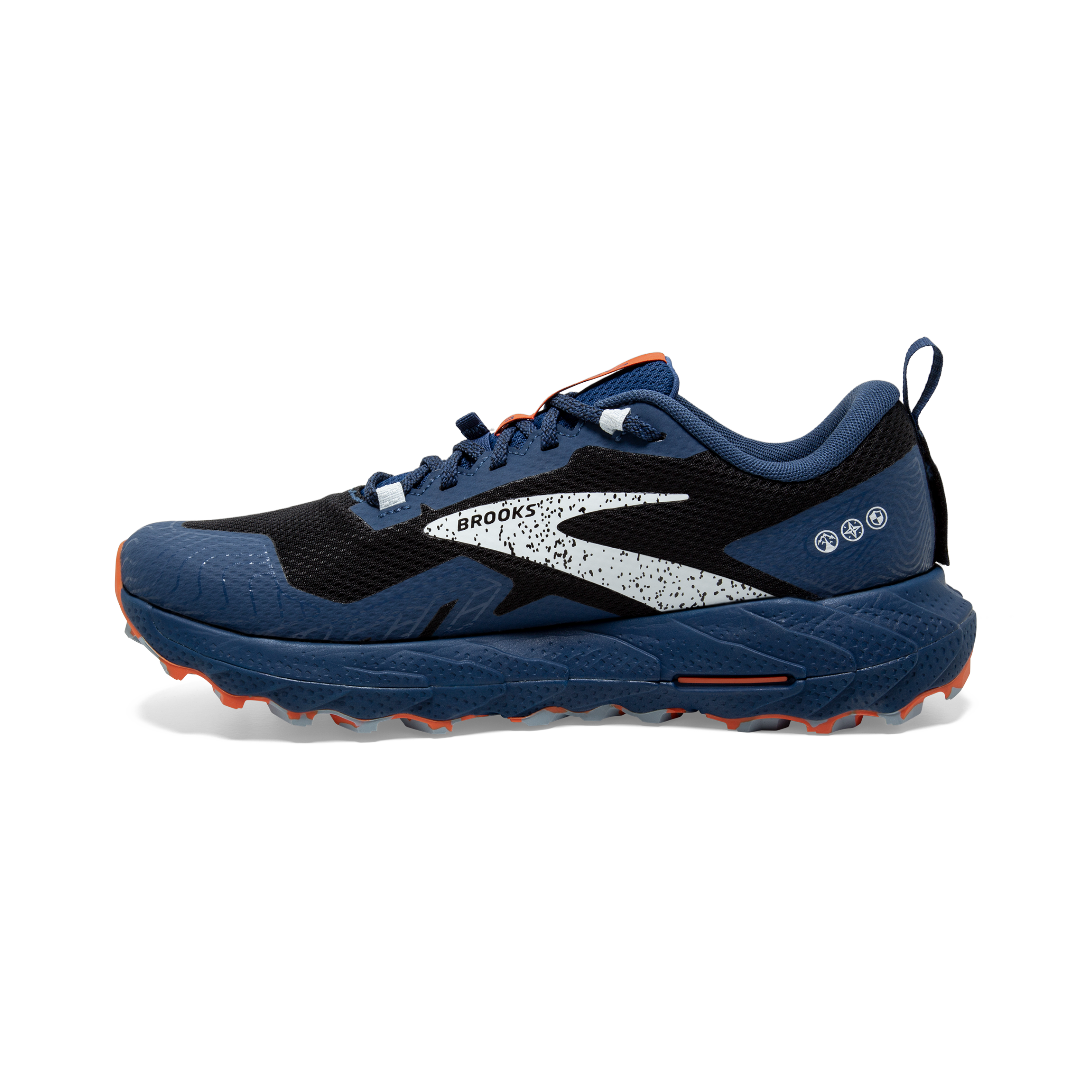 Brooks Cascadia 17 GTX (D Width) - Black/ Blue/ Firecracker (Mens)