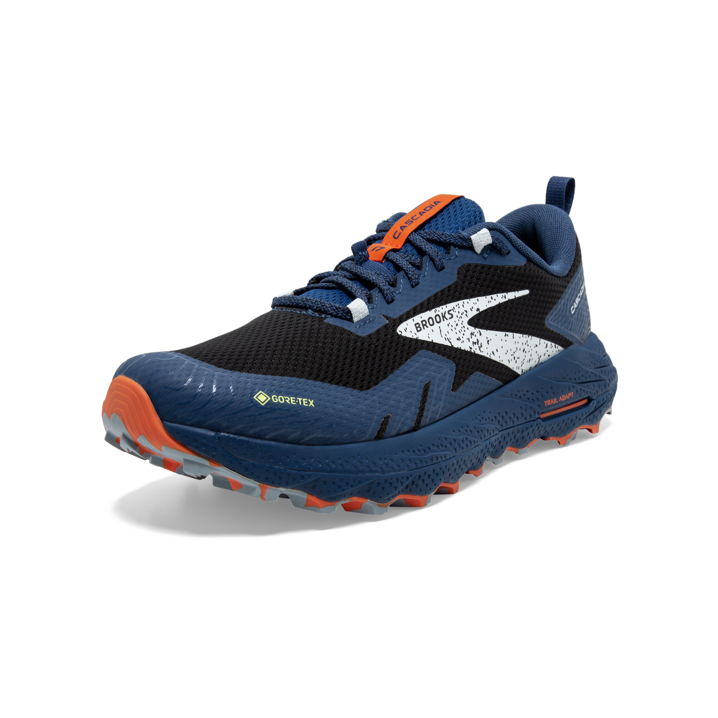 Brooks Cascadia 17 GTX (D Width) - Black/ Blue/ Firecracker (Mens)