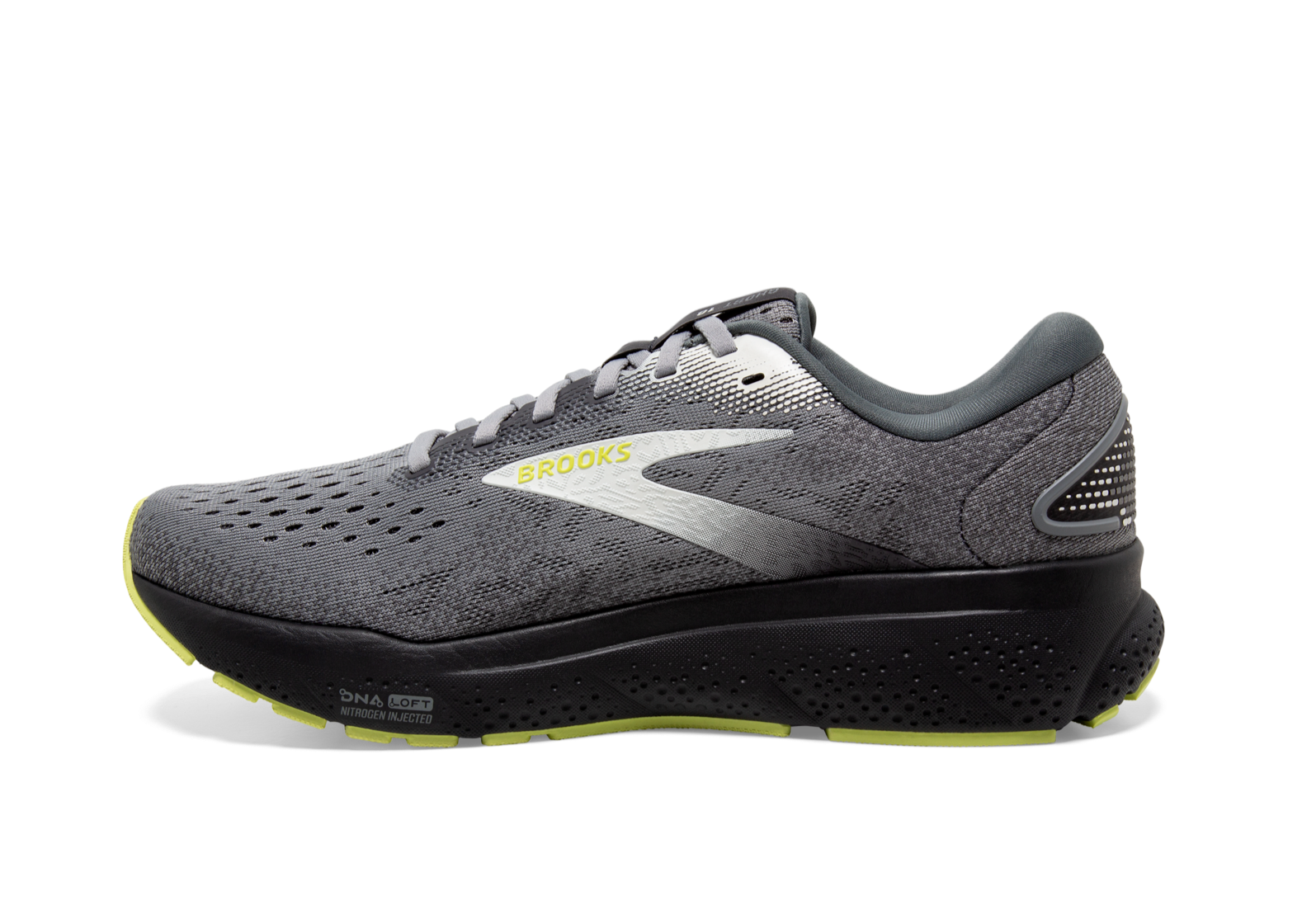 Brooks Ghost 16 (2E Width) - Primer/Grey/Lime (Mens)