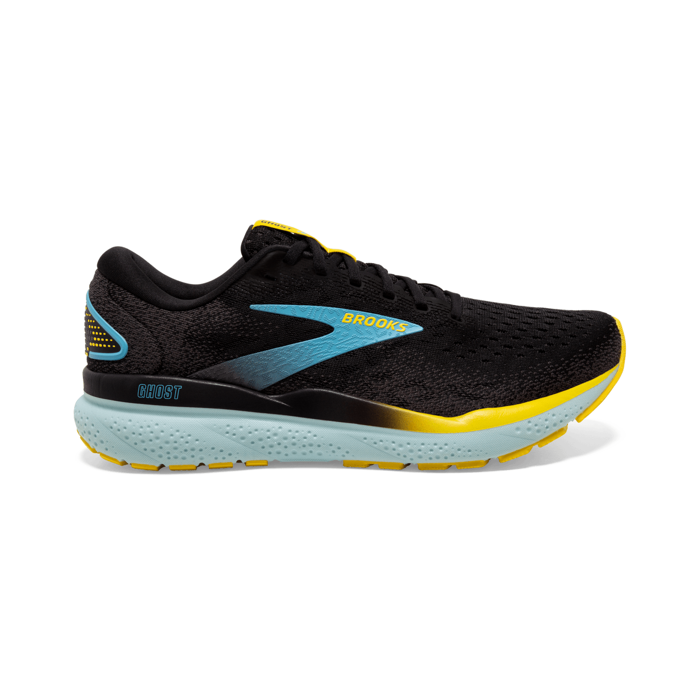 Brooks Ghost 16 (2E Width) - Black/Iron/Blue (Mens)