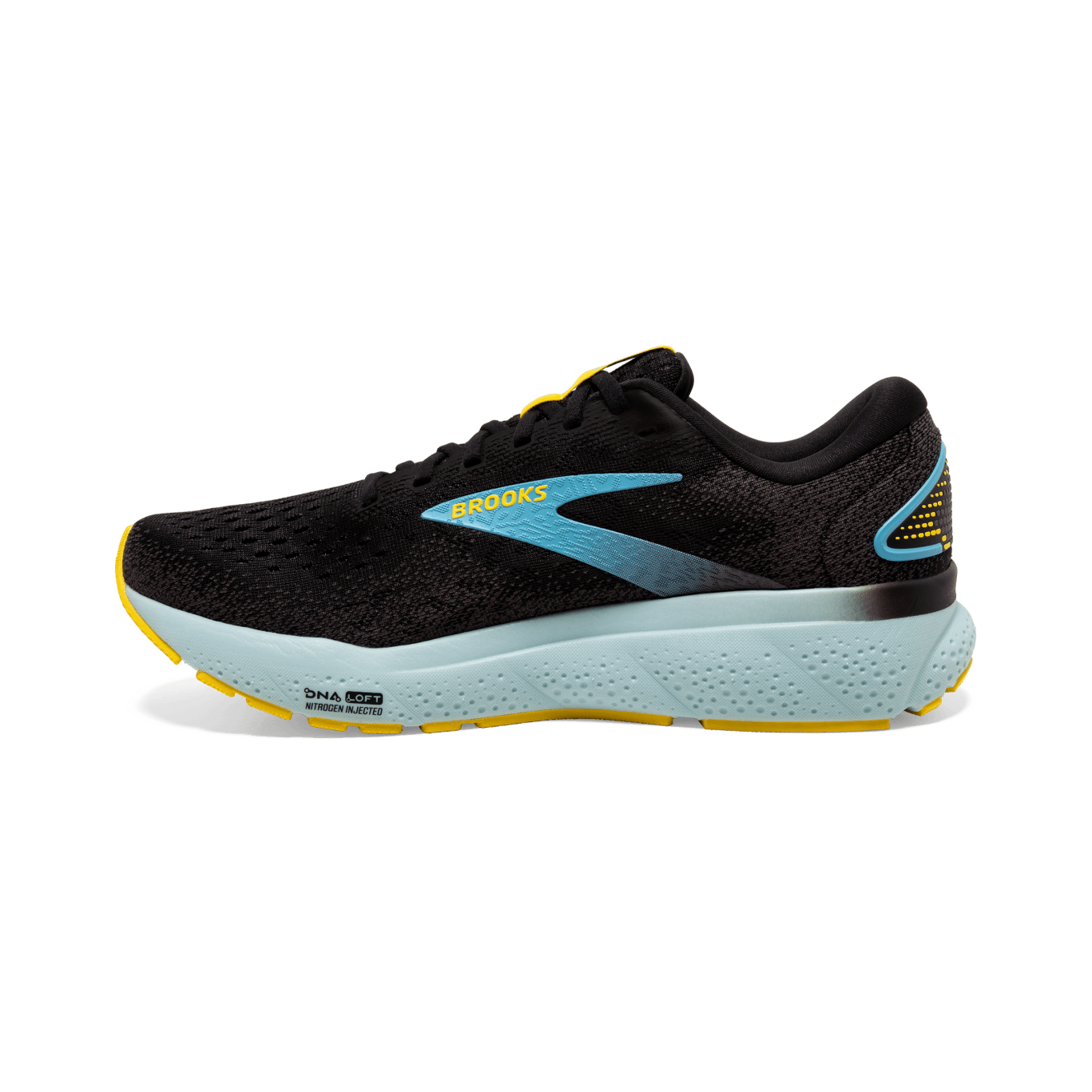 Brooks Ghost 16 (2E Width) - Black/Iron/Blue (Mens)