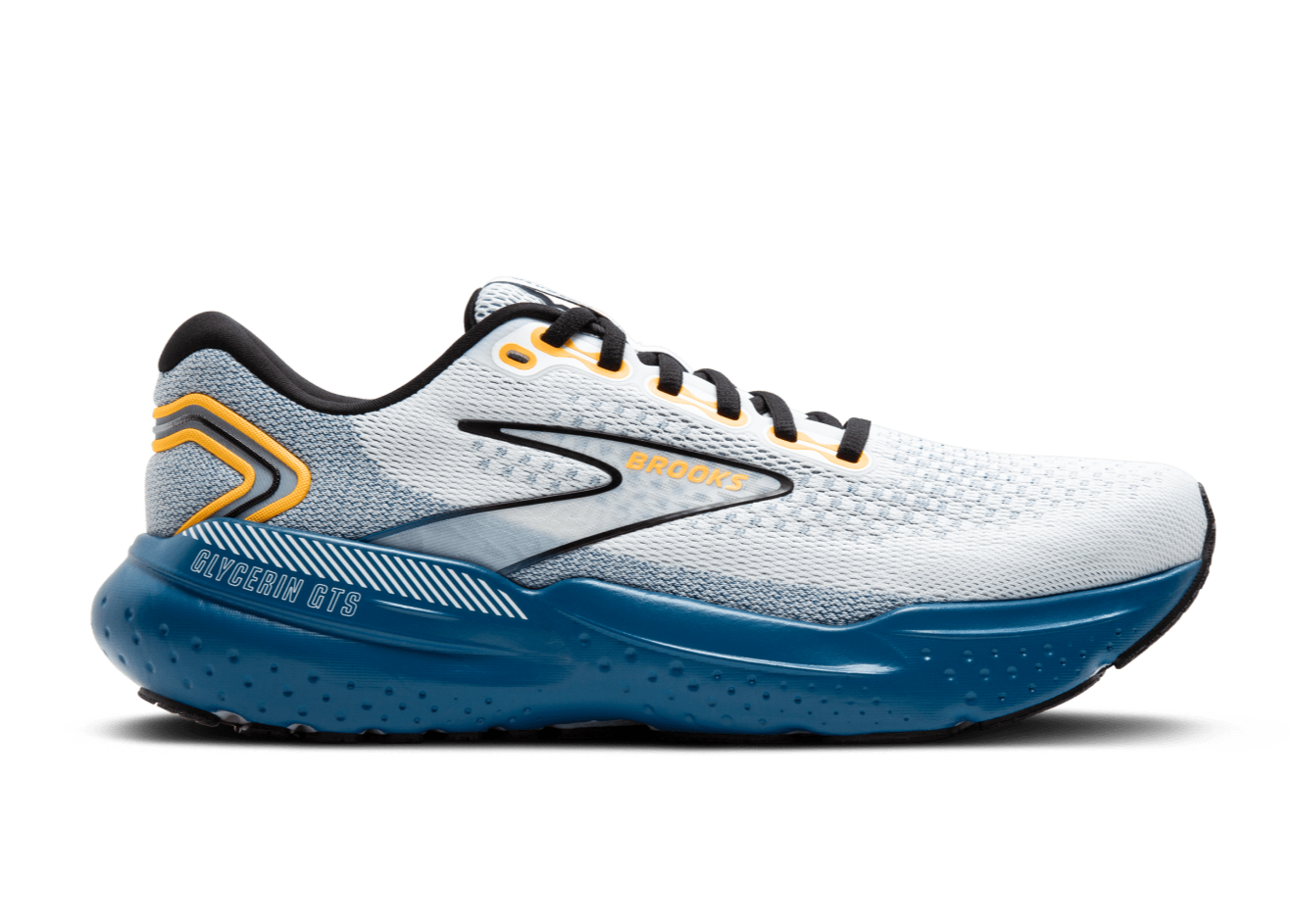 Brooks Glycerin GTS 21 (D Width) - White/Sapphire/Orange (Mens)