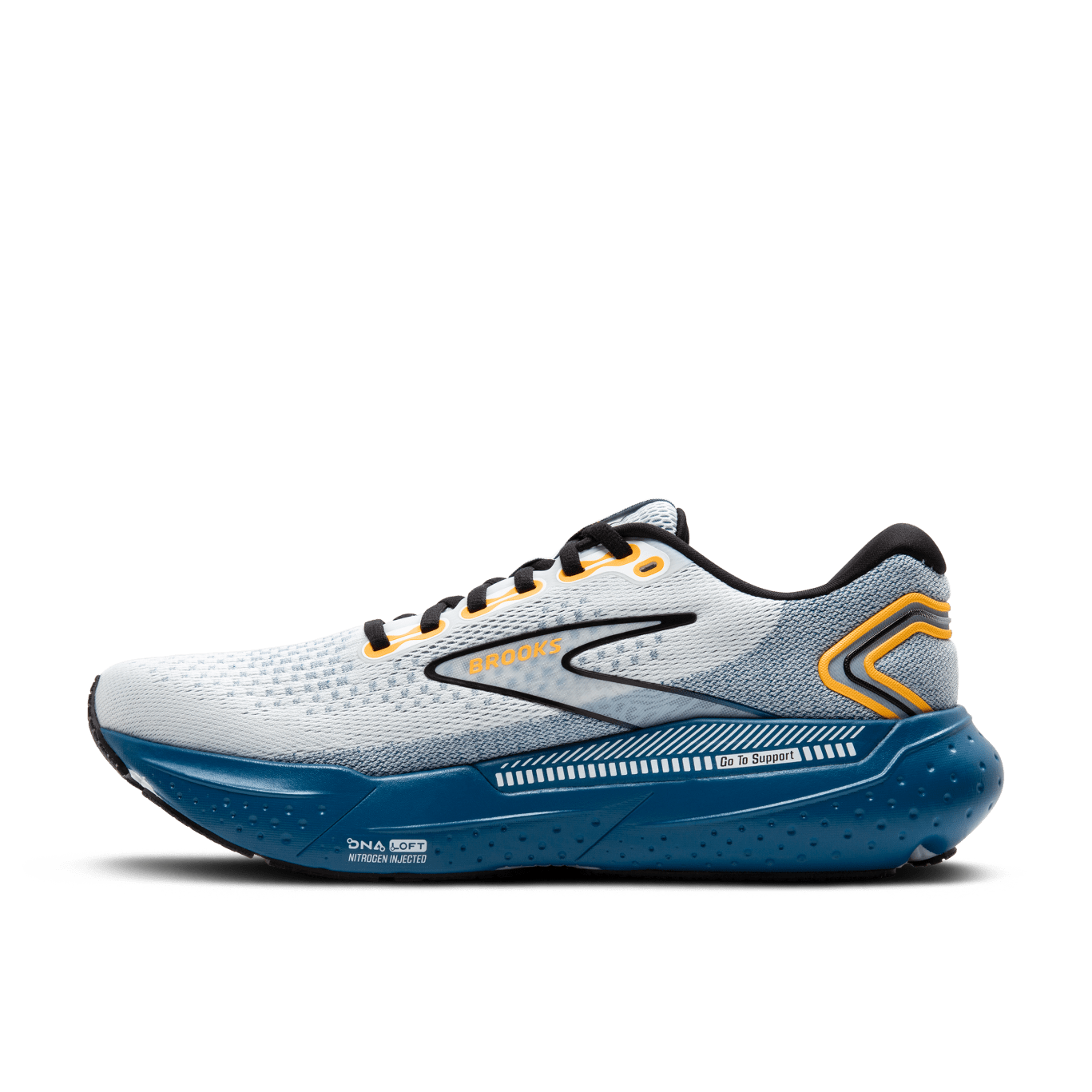 Brooks Glycerin GTS 21 (D Width) - White/Sapphire/Orange (Mens)