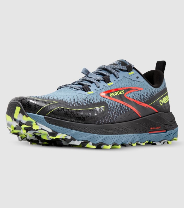 Brooks Cascadia 18 (2E Width) - Citadel/Ebony/Lime (Mens)