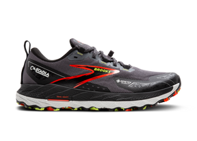 Brooks Cascadia 18 GTX (D Width) - Blackened Pearl/Black/Tomato (Mens)