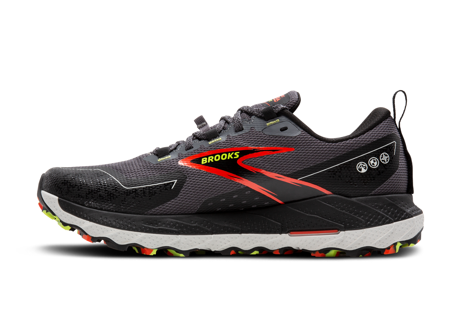 Brooks Cascadia 18 GTX (D Width) - Blackened Pearl/Black/Tomato (Mens)