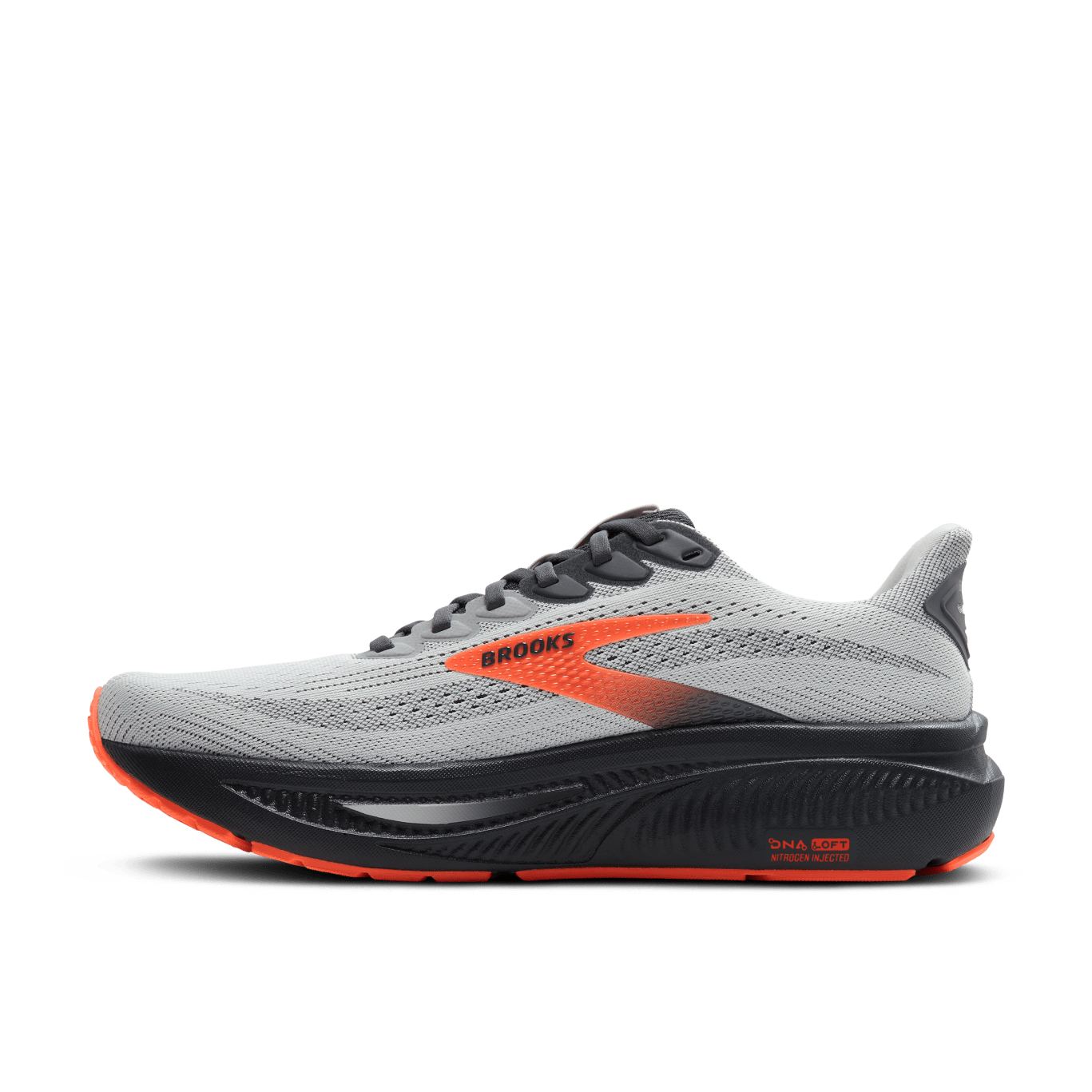 Brooks Ghost 17 (D Width) -  Oyster Mushroom/Orange/Ebony (Mens)