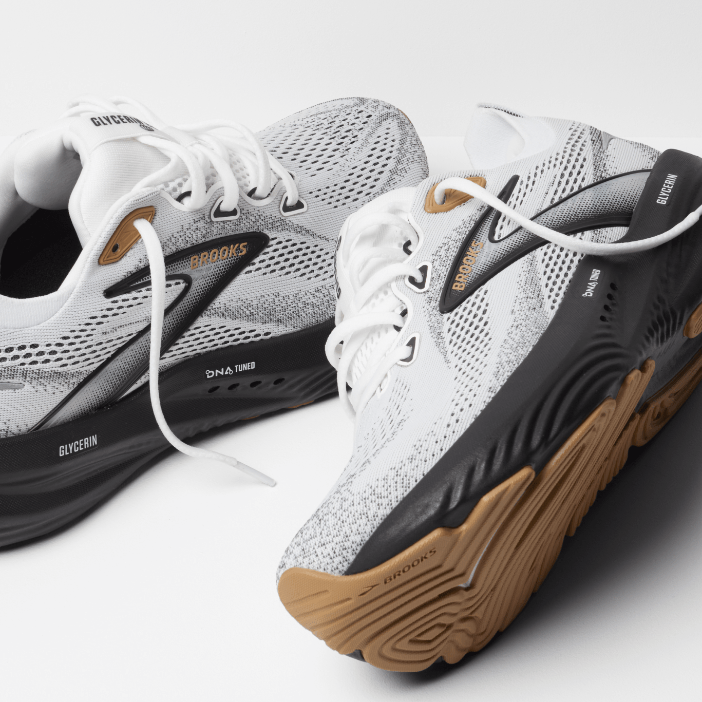 Brooks Glycerin 22 (D Width) - White/Grey/Black (Mens)