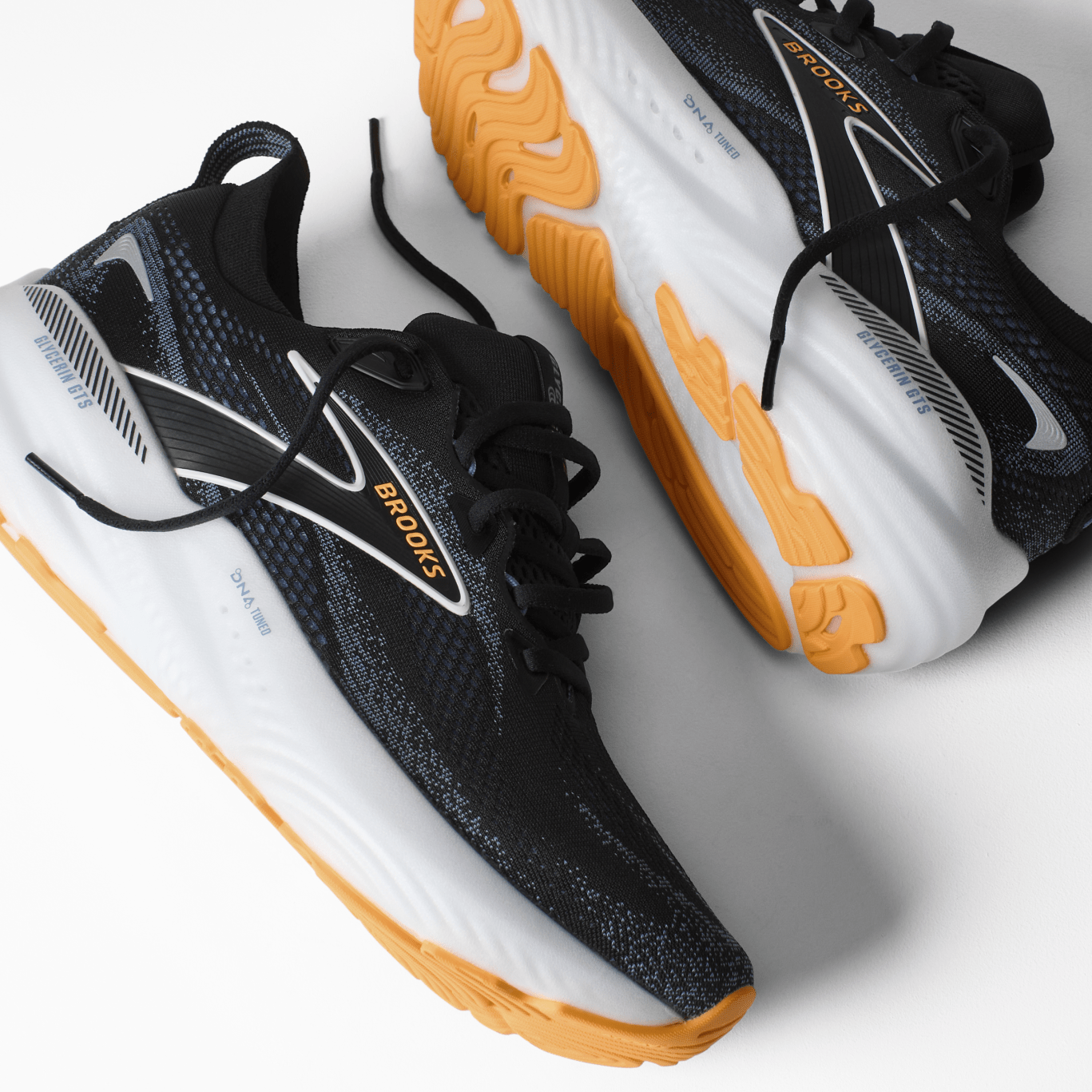 Brooks Glycerin GTS 22 (2E Width) - Black/Country Blue/Orange (Mens)