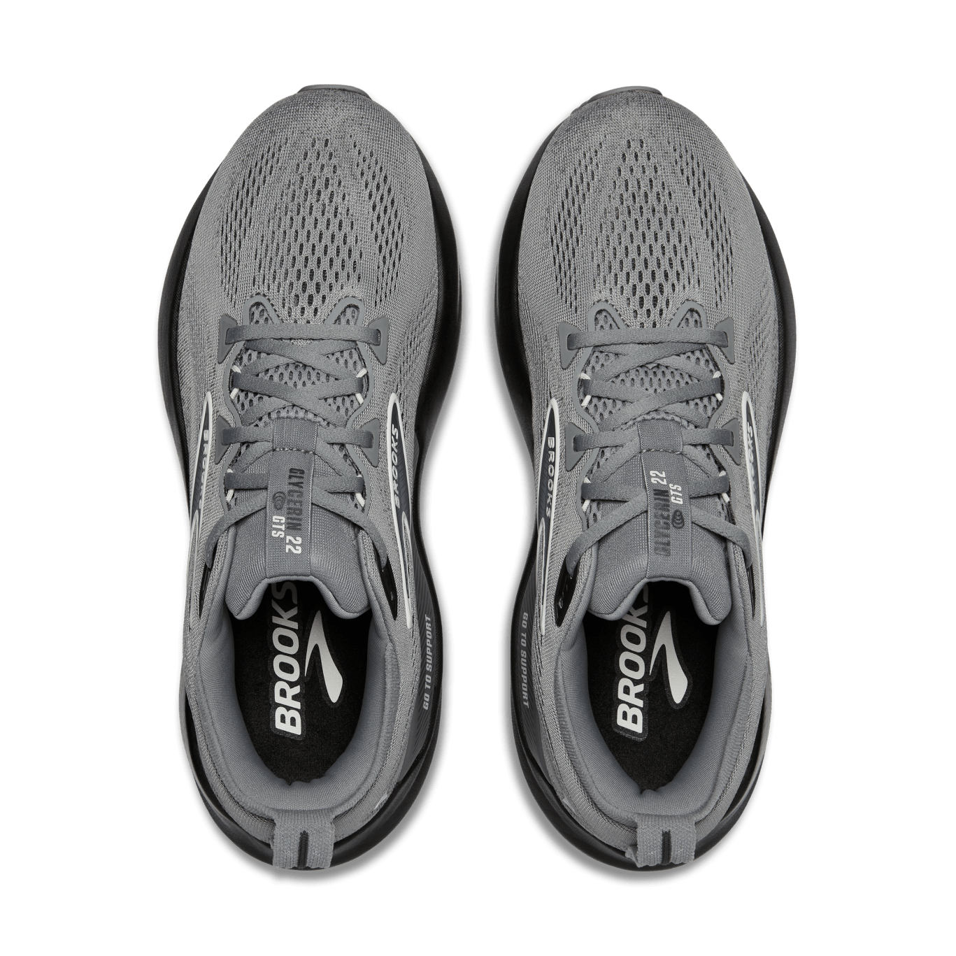 Brooks Glycerin GTS 22 (2E Width) - Primer Gray/Ebony/Bluewash (Mens)