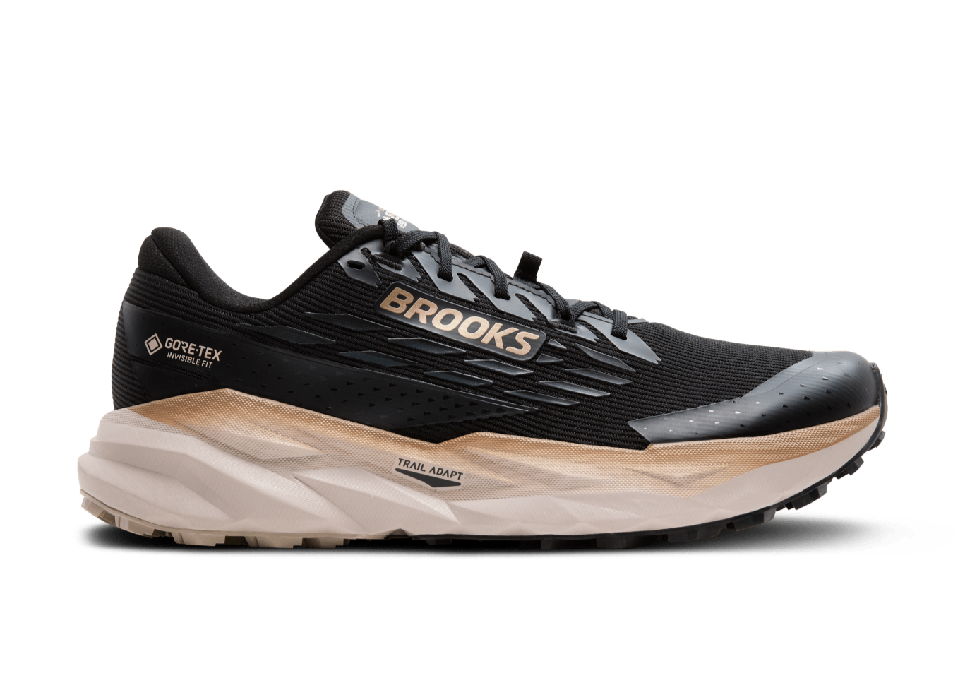 Brooks Cascadia 19 GTX (D Width) - Black/Ebony/Chateau Gray (Mens)